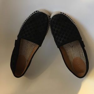 Gucci Guccissima Micro Suede Black Espadrilles